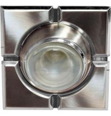 Светильник точечный встраиваемый декоративный 098T-MR16-S 50W G5.3 "квадрат" титан-хром/ Titan-Chrome  17661  Feron
