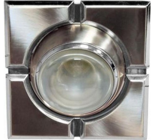 Светильник точечный встраиваемый декоративный 098T-MR16-S 50W G5.3 "квадрат" титан-хром/ Titan-Chrome  17661  Feron