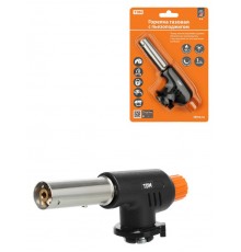 Горелка газовая, регулятор подачи, пьезоподжиг, бутан, блистер, 1 шт., "Рубин"  SQ1041-0102  TDM