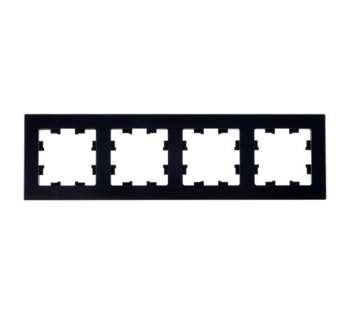 AtlasDesign Nature Черный Рамка 4-ая, натуральное стекло  ATN361004  SE