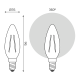 Лампа светодиодная   Basic Filament Свеча 4W 480lm 4000K E14 LED 1/10/50  50312242  Gauss