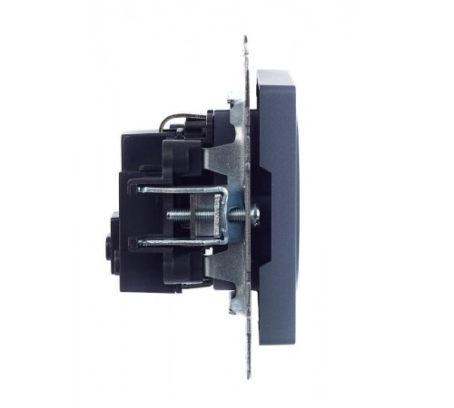 BRITE Розетка с заземлением со шторками 16А РС14-1-0-БрМ маренго  BR-R14-16-K35  IEK