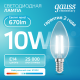 Лампа светодиодная   Filament Elementary Свеча 10W 670lm 4100К Е14 LED 1/10/100  32120  Gauss