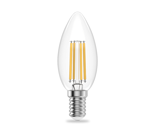 Лампа светодиодная   Filament Elementary Свеча 10W 670lm 4100К Е14 LED 1/10/100  32120  Gauss
