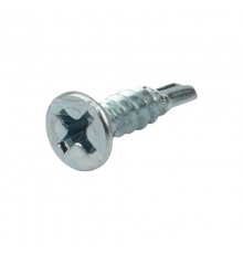 Саморез оконный KRANZ сверло, 3.9х16, белый цинк, короб (1000 шт./уп.) KR-01-3722-009  Kranz