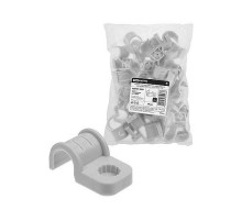 Крепеж-скоба для трубы 16 мм односторонняя для прямого монтажа (50 шт.) серая   SQ0405-6001  TDM