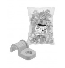 Крепеж-скоба для трубы 16 мм односторонняя для прямого монтажа (50 шт.) серая   SQ0405-6001  TDM