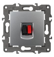 14-3111-03 Розетка аудио, IP20, Эра Elegance, алюминий  Б0034322  ЭРА