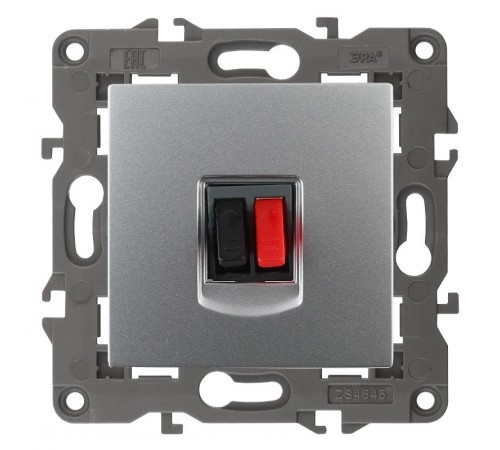 14-3111-03 Розетка аудио, IP20, Эра Elegance, алюминий  Б0034322  ЭРА