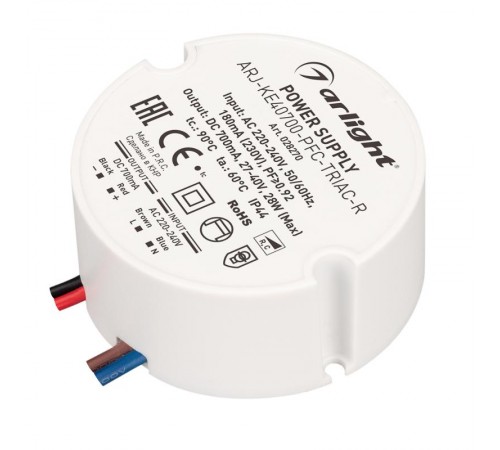 Блок питания ARJ-KE40700-PFC-TRIAC-R (28W, 700mA) (Arlight, IP44 Пластик, 5 лет)  028270  Arlight