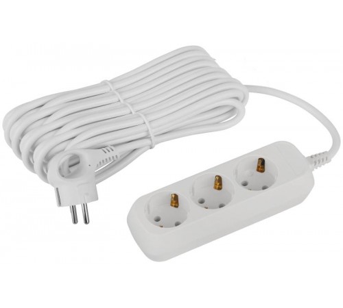 Удлинитель электрический ЭРА UDL-16-3100-E Greenline 3 розетки с заземлением 10м ПВС 3x1мм2   Б0064983  ЭРА