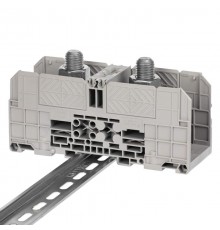 Клемма проходная, болтовой зажим, 2 точки подключения,  300 кв.мм, серая  FER-300  DKC