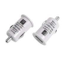 Автозарядка в прикуриватель USB (АЗУ) (5 V, 1000 mA) белая  18-1921  REXANT