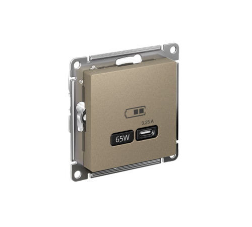 AtlasDesign Шампань USB Розетка тип-C 65W высокоскоростной заряд QC PD  ATN000527  SE