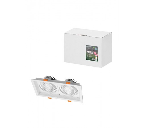 Светильник встраиваемый карданный "Фокус-1" LED CSL-01-2x11-NW 22 Вт, 35°, 4000 К, 80 Ra, IP20,  SQ0369-0414  TDM