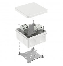 Коробка огнестойкая разветвительная для о/п двухкомпонентная 60-0300-FR6.0-4-4-Р Е15-Е60 RAL9003 100х100х50 (14 шт/уп)  60-0300-9003-FR6.0-4-4-Р  Пр