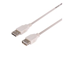 Шнур USB-A (male) штекер - USB-A (female) гнездо, длина 5 метров, белый (PE пакет)  18-1117  REXANT