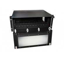 Патч-панель FO-19BX-4U-F2-12xSLT-W120H32-EMP 19"ун,пуст.кор,4U,фик.рама вер,12вер.сл,вм12 FPMпан.с ад/12 CSS опт.кас120х32мм  47932  Hyperline