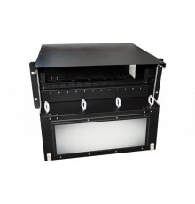 Патч-панель FO-19BX-4U-F2-12xSLT-W120H32-EMP 19"ун,пуст.кор,4U,фик.рама вер,12вер.сл,вм12 FPMпан.с ад/12 CSS опт.кас120х32мм  47932  Hyperline