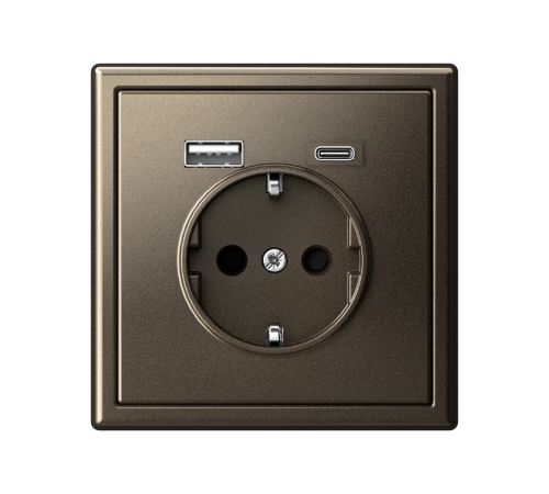 ArtGallery Мокко Розетка 16А с 2 USB A+C, 5В/2,4А/3,0А, 2х5В/1,5А, механизм  GAL000632  SE