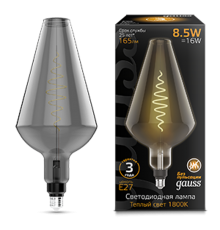 Лампа светодиодная LED Filament Vase E27 8.5W Gray 165lm 1800K 1/2  180802005  Gauss