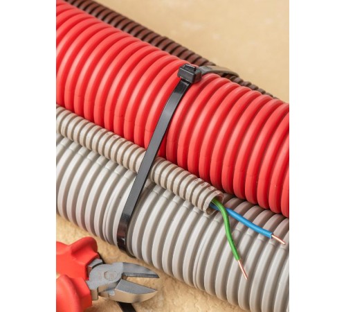 Хомут нейлоновый ЧЕРНЫЙ 7,2х400 (уп./100шт) EKF PROxima  plc-cb-7.2x400  EKF