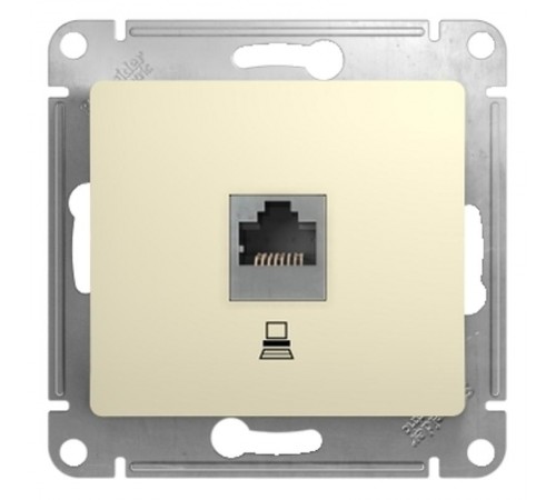 Glossa Бежевый Розетка компьютерная RJ45 кат.5E  GSL000281K  SE