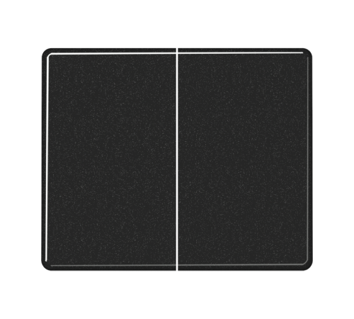 Двойная клавиша для балансирных механизмов выключателей (кнопок), в комплекте с SL95HP (крепежный элемент); металл; черный; SL500  SL595SW  Jung