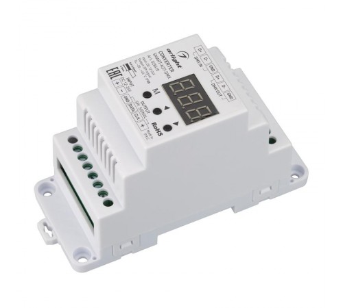 Конвертер SMART-K37-DMX (12-24V, SPI, DIN, 2.4G) (Arlight, Металл)  028410  Arlight