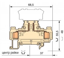 Клемма D1,5/6.S.ADO.NF ADO 1.5мм.кв.  1SNA400083R2500  TE