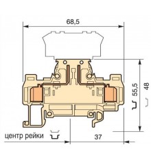 Клемма D1,5/6.S.ADO.NF ADO 1.5мм.кв.  1SNA400083R2500  TE