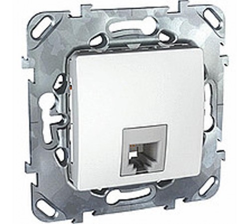 Unica Белый Розетка ТЛФ 1-ая 4 контакта  MGU5.492.18ZD  Schneider Electric