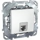 Unica Белый Розетка ТЛФ 1-ая 4 контакта  MGU5.492.18ZD  Schneider Electric