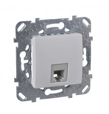 Unica Белый Розетка ТЛФ 1-ая 4 контакта  MGU5.492.18ZD  Schneider Electric