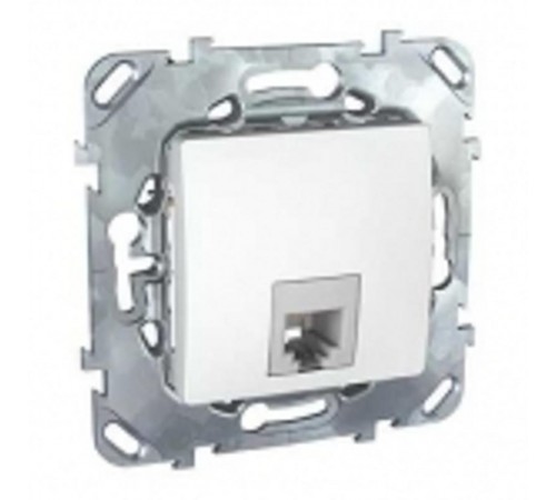 Unica Белый Розетка ТЛФ 1-ая 4 контакта  MGU5.492.18ZD  Schneider Electric