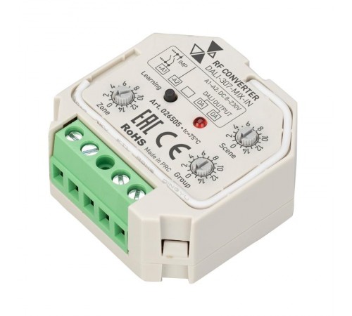 INTELLIGENT ARLIGHT Конвертер RF-сигнала DALI-307-MIX-IN (DALI-BUS, RF, PUSH)  026505  Arlight