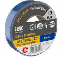 Изолента 0,15х15мм синяя 20м  EX-IZ10-C15-15-20-K07  IEK