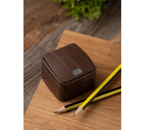 Выключатель 1-клавишный ОП Минск 10А с индикатором тёмное дерево EKF  EGV10-121-40  EKF