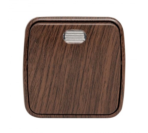 Выключатель 1-клавишный ОП Минск 10А с индикатором тёмное дерево EKF  EGV10-121-40  EKF