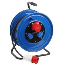 Удлинитель силовой IND380-RM-3e-5x4-30m-IP44 380В на катушке 3 розетки 1xCEE 5P/2xSCHUKO 30м КГ 5х4 32A IP44  Б0057313  ЭРА