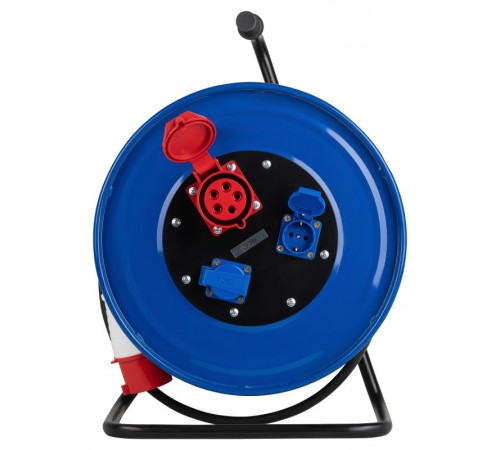 Удлинитель силовой IND380-RM-3e-5x4-30m-IP44 380В на катушке 3 розетки 1xCEE 5P/2xSCHUKO 30м КГ 5х4 32A IP44  Б0057313  ЭРА