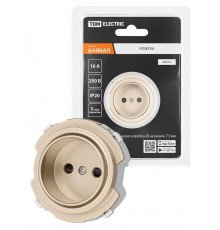 Розетка 2П 16А 250В с защ. шт. шампань, "Байкал"   SQ1819-0508  TDM