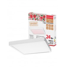 Светильник светодиодный накладной "Даунлайт НАРОДНЫЙ" квадрат СПО (белый) алюминий 24Вт 3000К  SQ0329-4209  TDM