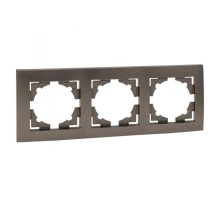 Валенсия Рамка 3-местная графит EKF   EWM-G-303-60   EKF