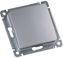 Выключатель скрытой установки, одноклавишный, механизм, цвет серебро  ВС10-411-06  HEGEL