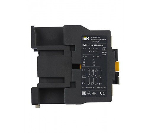 Контактор КМИ-11210 12А 24В/АС3 1НО   KKM11-012-024-10  IEK