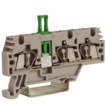 HMM.2/1+2/SGR, проходной зажим, 1 ввод/2 вывода, серый 2,5 кв.мм, с размыкателем  ZHMS20GR  DKC