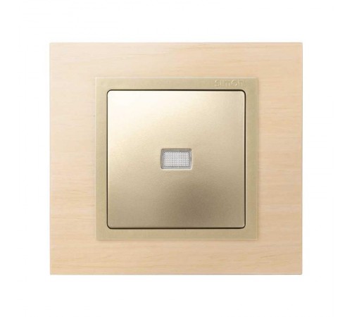 Simon 82 Клавиша для выключателя одноклавишного с подсветкой под пиктограммы, S82, S82N, шампань  8200013-034  Simon