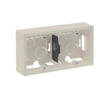 SUNO Коробка для накладного монтажа механизмов серии SUNO 2-постовая. Цвет "Слоновая кость"  721295  Legrand