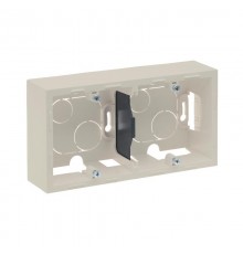 SUNO Коробка для накладного монтажа механизмов серии SUNO 2-постовая. Цвет "Слоновая кость"  721295  Legrand